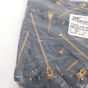 Lot of 100 Metal Zippers Brass 5.5 inch Sewing Closed End Semi Auto Lock NEW